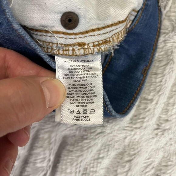 LOFT Jeans Women 28 6 Skinny Medium Wash Raw Hem Stretch Denim Distressed Modern - Picture 6 of 10